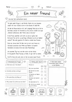 Vorschau - Arbeitsblätter - Lesetexte inkl Fragen - Deckblatt