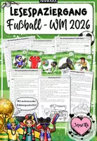 Vorschau - Stationenlernen - Fußball WM 2026 Grundschule | wachsendes Materialpaket | Lesen, Spielen & Rätseln Klasse 2-4 | Escape Room, Lesespur & Spiele - Seite 1