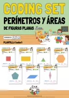 Vista previa - Hojas de trabajo - CODING SET Perímetros y áreas de figuras planas - Portada