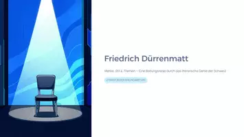 Vorschau - Unterrichtsreihen - 🎭 Friedrich Dürrenmatt – Präsentation zu Leben, Werk & Gesellschaftskritik | Deutsch Sek II - Deckblatt