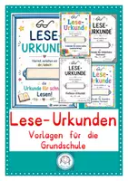 Vorschau - Anderer Materialtyp - Lese- Urkunden zur Leseanimation - Deckblatt