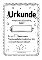 Vorschau - Arbeitsblätter - Urkunden für das Lesetandem - Seite 1