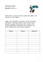 Vorschau - Arbeitsblätter - Wortarten Wandern - Nomen, Verben & Adjektive üben - Deckblatt