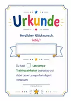 Vorschau - Arbeitsblätter - Urkunden für das Lesetempotraining - Seite 3