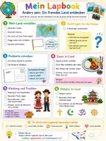 Vorschau - Arbeitsblätter - Ethik Andersartigkeit. Ein fremdes Land entdecken. Lapbook - Deckblatt