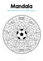 Vorschau - Mal- und Bastelvorlagen - 10 Mandalas zum Thema Fußball - Seite 1