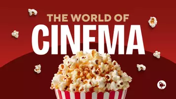 Vorschau - Präsentationen/Tafelbilder - The World of Cinema – Interactive English Lesson on Films & Film Reviews (Editable PPT) - Deckblatt