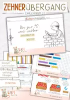 Vorschau - Mal- und Bastelvorlagen - Miniheft - Zehnerübergang - Übungsheft - Deckblatt