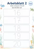 Vorschau - Arbeitsblätter - Zahlen schreiben bis 20 Klasse 1 | Mathematik | 5 Arbeitsblätter als PDF - Seite 2