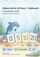 Vorschau - Arbeitsblätter - Zahlenstrahl bis 20 Klasse 1 | Mathematik | 5 Arbeitsblätter als PDF - Deckblatt