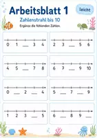 Vorschau - Arbeitsblätter - Zahlenstrahl bis 20 Klasse 1 | Mathematik | 5 Arbeitsblätter als PDF - Seite 1