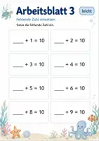 Vorschau - Arbeitsblätter - Ergänzen bis 10 Klasse 1 | Mathematik | 5 Arbeitsblätter als PDF - Seite 3