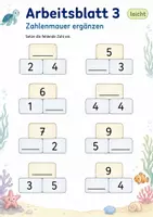 Vorschau - Arbeitsblätter - Zahlenmauern bis 10 Klasse 1 | Mathematik | 5 Arbeitsblätter als PDF - Seite 3