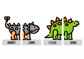 Vista previa - Juegos / Gamificación - Puzles de dinosaurios - página 1