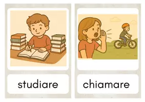 anteprima - Flashcard - I VERBI flashcads e verifica al tempo indicativo presente - Pagina di copertina