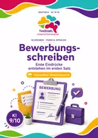 Vorschau - Arbeitsblätter - Bewerbungsschreiben üben – Sprache, Form und Adressat | Deutsch Klasse 9/10 - Deckblatt