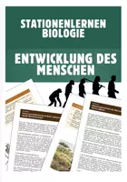 Vorschau - Stundenentwürfe - Stationenlernen - Entwicklung des Menschen (inkl. Handreichung und Lösungen) - Deckblatt