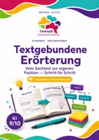 Vorschau - Arbeitsblätter - Textgebundene Erörterung Schritt für Schritt | Deutsch Klasse 9/10 - Deckblatt