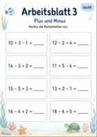 Vorschau - Arbeitsblätter - Rechenketten bis 20 | Mathematik Klasse 1 | 5 Arbeitsblätter als PDF - Seite 3