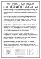 Vorschau - Arbeitsblätter - Fußball WM 2026 - Lesetexte & Textverständnis Aufgaben - Seite 1