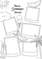 Vorschau - Arbeitsblätter - Meine Sommerferien – Ferienrückblick (Mal- und Schreibanlass ab Klasse 1) - Seite 2