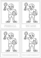 Vorschau - Mal- und Bastelvorlagen - Mini-Ausmalbilder Fußball (2 Größen) – 14 Motive + Blanko-Vorlagen - Seite 3