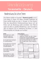 Vorschau - Arbeitsblätter - Sommerferien Deutsch | Ferienheft Deutsch Klasse 2 - Seite 3