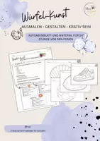 Vorschau - Mal- und Bastelvorlagen - Würfelkunst: Kreative Ferienaufgabe - Deckblatt