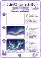 Vorschau - Stundenentwürfe - Kunst: Polarlichter über Winterlandschaft - Seite 2
