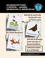 Vorschau - Spiele - 3 Würfel mit Bauernhoftieren - auch für Homeschooling - Deckblatt