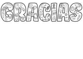 Vista previa - Manualidades / Dibujos para colorear - Letrero para Colorear "GRACIAS" – Detalle para el Día del Maestro o Fin de Curso - página 1