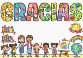 Vista previa - Manualidades / Dibujos para colorear - Letrero para Colorear "GRACIAS" – Detalle para el Día del Maestro o Fin de Curso - Portada