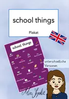 Vorschau - Poster - school things - Plakat - Deckblatt