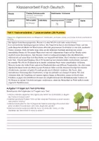 Vorschau - Arbeitsblätter - Glosse schreiben Deutsch Klassenarbeit Gymnasialniveau - Seite 1