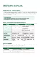 Vorschau - Arbeitsblätter - Familienförderung durch den Staat - Leistungen, Jugendamt & Ländervergleich - Seite 1