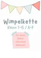 Vorschau - Poster - Wimpelkette Klasse | Aushang | Classroom Management - Deckblatt