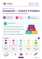 Vorschau - Arbeitsblätter - Satzglieder bestimmen: Subjekt, Prädikat & Umstellprobe · Deutsch Klasse 5/6 - Seite 1