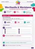 Vorschau - Arbeitsblätter - Wortfamilie und Wortstamm üben – Rechtschreibung Klasse 5/6 mit Lösungen - Seite 3