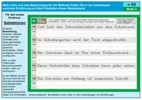 Vorschau - Arbeitsblätter - Satztraining in Grundschrift Stufe 3: Zischlaute und Schärfungen - Seite 1