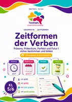 Vorschau - Arbeitsblätter - Zeitformen der Verben üben – Präsens, Präteritum, Perfekt und Futur I | Deutsch Klasse 5/6 - Deckblatt