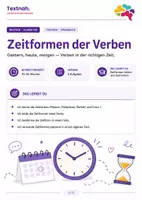 Vorschau - Arbeitsblätter - Zeitformen der Verben üben – Präsens, Präteritum, Perfekt und Futur I | Deutsch Klasse 5/6 - Seite 1