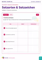 Vorschau - Arbeitsblätter - Satzarten und Satzzeichen erkennen – Grammatik Arbeitsblatt Klasse 5/6 mit Lösungen - Seite 2