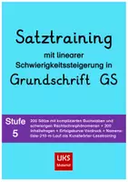 Vorschau - Arbeitsblätter - Satztraining in Grundschrift Stufe 5: steile Herausforderungen - Deckblatt