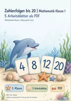 Vorschau - Arbeitsblätter - Zahlenfolgen bis 20 | Mathematik Klasse 1 | 5 Arbeitsblätter als PDF - Deckblatt