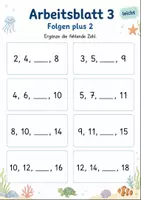 Vorschau - Arbeitsblätter - Zahlenfolgen bis 20 | Mathematik Klasse 1 | 5 Arbeitsblätter als PDF - Seite 3