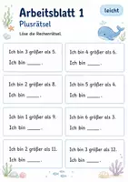 Vorschau - Arbeitsblätter - Rechenrätsel bis 20 | Mathematik Klasse 1 | 5 Arbeitsblätter als PDF - Seite 1