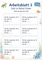 Vorschau - Arbeitsblätter - Rechenrätsel bis 20 | Mathematik Klasse 1 | 5 Arbeitsblätter als PDF - Seite 3