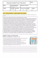 Vorschau - Arbeitsblätter - Zeitungsartikel schreiben Deutsch Klassenarbeit - Seite 1