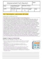 Vorschau - Arbeitsblätter - Artikel schreiben Deutsch Klassenarbeit Klasse 10 - Seite 1