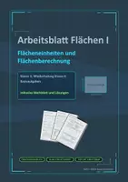 Vorschau - Arbeitsblätter - Flächen berechnen I - Grundlagen mit Arbeitsblättern und Merkblatt für Klasse 5 - Deckblatt